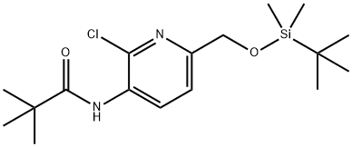 N-(6-((tert-Butyldimethylsilyloxy)methyl)-2-chloropyridin-3-yl)pivalamide Structure