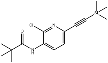 N-(2-Chloro-6-((trimethylsilyl)ethynyl)pyridin-3-yl)pivalamide Structure