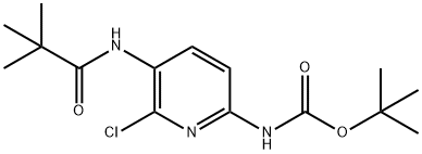 tert-부틸6-클로로-5-피발아미도피리딘-2-일카르바메이트 구조식 이미지