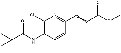 Methyl 3-(6-chloro-5-pivalamidopyridin-2-yl)-acrylate 구조식 이미지