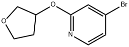 4-BroMo-2-(테트라히드로푸란-3-일옥시)피리딘 구조식 이미지