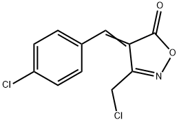 (4E)-4-(4-chlorobenzylidene)-3-(chloromethyl)isoxazol-5(4H)-one Structure