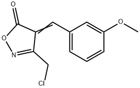 (4E)-3-(chloromethyl)-4-(3-methoxybenzylidene)isoxazol-5(4H)-one Structure