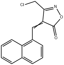 (4E)-3-(chloromethyl)-4-(1-naphthylmethylene)isoxazol-5(4H)-one 구조식 이미지