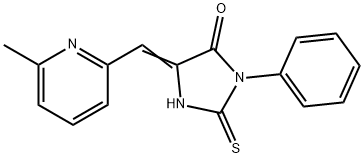(5E)-2-mercapto-5-[(6-methylpyridin-2-yl)methylene]-3-phenyl-3,5-dihydro-4H-imidazol-4-one Structure