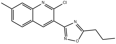 2-chloro-7-methyl-3-(5-propyl-1,2,4-oxadiazol-3-yl)quinoline Structure