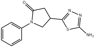 4-(5-amino-1,3,4-thiadiazol-2-yl)-1-phenylpyrrolidin-2-one(SALTDATA: FREE) Structure