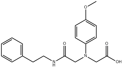 ((4-methoxyphenyl){2-oxo-2-[(2-phenylethyl)amino]ethyl}amino)acetic acid 구조식 이미지
