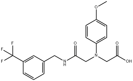 [(4-methoxyphenyl)(2-oxo-2-{[3-(trifluoromethyl)benzyl]amino}ethyl)amino]acetic acid Structure