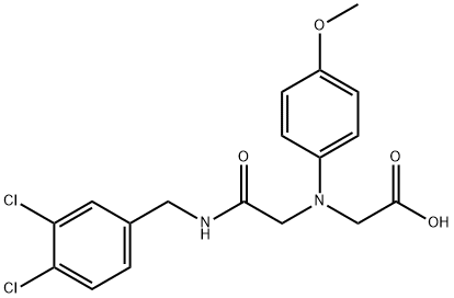 [{2-[(3,4-dichlorobenzyl)amino]-2-oxoethyl}(4-methoxyphenyl)amino]acetic acid 구조식 이미지
