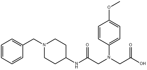 [{2-[(1-benzylpiperidin-4-yl)amino]-2-oxoethyl}(4-methoxyphenyl)amino]acetic acid Structure