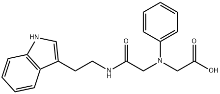 [(2-{[2-(1H-indol-3-yl)ethyl]amino}-2-oxoethyl)(phenyl)amino]acetic acid Structure