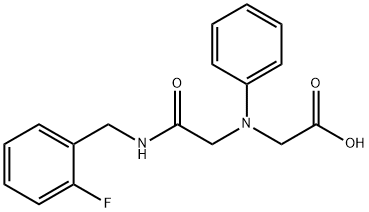 [{2-[(2-fluorobenzyl)amino]-2-oxoethyl}(phenyl)amino]acetic acid 구조식 이미지