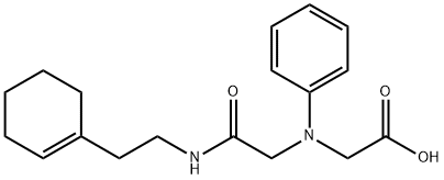 [{2-[(2-cyclohex-1-en-1-ylethyl)amino]-2-oxoethyl}(phenyl)amino]acetic acid Structure