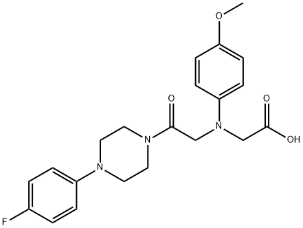 [{2-[4-(4-fluorophenyl)piperazin-1-yl]-2-oxoethyl}(4-methoxyphenyl)amino]acetic acid Structure