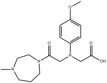 {(4-methoxyphenyl)[2-(4-methyl-1,4-diazepan-1-yl)-2-oxoethyl]amino}acetic acid 구조식 이미지