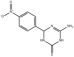 4-amino-6-(4-nitrophenyl)-1,6-dihydro-1,3,5-triazine-2-thiol 구조식 이미지