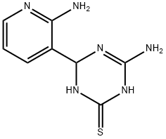 4-amino-6-(2-aminopyridin-3-yl)-1,6-dihydro-1,3,5-triazine-2-thiol 구조식 이미지