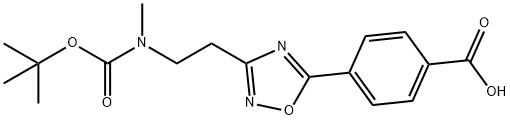 4-(3-{2-[(tert-butoxycarbonyl)(methyl)amino]ethyl}-1,2,4-oxadiazol-5-yl)benzoic acid Structure