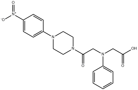 [{2-[4-(4-nitrophenyl)piperazin-1-yl]-2-oxoethyl}(phenyl)amino]acetic acid 구조식 이미지