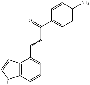 (2E)-1-(4-aminophenyl)-3-(1H-indol-4-yl)prop-2-en-1-one Structure