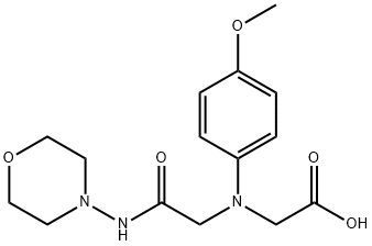 {(4-methoxyphenyl)[2-(morpholin-4-ylamino)-2-oxoethyl]amino}acetic acid 구조식 이미지