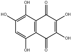 2,3,5,6,8-Pentahydroxy-1,4-naphthoquinone Structure