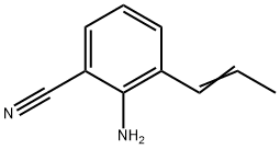 Benzonitrile,  2-amino-3-(1-propenyl)-  (9CI) Structure