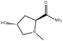 2-Pyrrolidinecarboxamide,4-hydroxy-1-methyl-,(2S-trans)-(9CI) 구조식 이미지