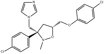5-((4-Chlorophenoxy)methyl)-3-(4-chlorophenyl)-3-((1H-imidazol-1-yl)methyl)-2- methylisoxazolidine Structure
