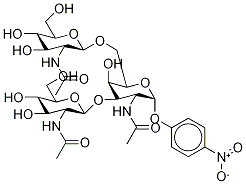 4-Nitrophenyl2-Acetamido-3,6-di-O-(2-acetamido-2-deoxy-β-D-glucopyranosyl)-2-데옥시-α-D-갈락토피라노시드 구조식 이미지