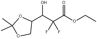 펜토닉산,2-DEOXY-2,2-DIFLUORO-4,5-O-(1-METHYLETHYLIDENE)-,ETHYLESTER 구조식 이미지