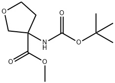 Methyl 3-(Boc-amino)tetrahydrofuran-3-carboxylate Structure