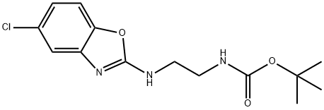 tert-부틸2-(5-클로로벤조[d]옥사졸-2-일라미노)에틸카바메이트 구조식 이미지