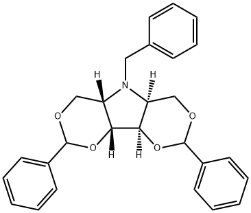 N-Benzyl-1,3:4,6-di-O-benzylidene-2,5-dideoxy-2,5-imino-L-iditol Structure