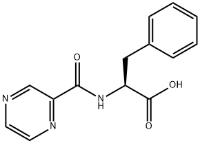 (S)-3-PHENYL-2-[(PYRAZIN-2-YLCARBONYL)AMINO] PROPANOIC ACID Structure