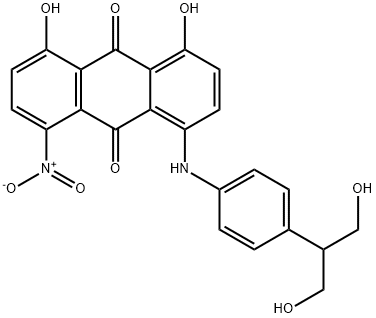 4-[4-(1,3-다이하이드록시프로프-2-일)페닐아미노]-1,8-다이하이드록시-5-나이트로안트라퀴논 구조식 이미지