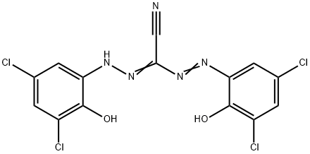 1,5-BIS-(3,5-DICHLORO-2-HYDROXY-PHENYL)-FORMAZAN-3-CARBONITRILE Structure