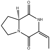 Pyrrolo[1,2-a]pyrazine-1,4-dione, 3-ethylidenehexahydro-, [S-(E)]- (9CI) Structure