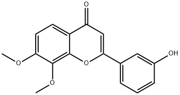 2-(3-hydroxyphenyl)-7,8-dimethoxy-chromen-4-one Structure