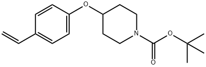 4-(4-Vinyl-phenoxy)-piperidine-1-carboxylic acid tert-butyl ester, 98+% C18H25NO3, MW: 303.40 Structure