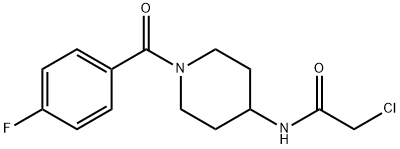 2-클로로-N-[1-(4-플루오로-벤조일)-피페리딘-4-일]-아세트아마이드 구조식 이미지