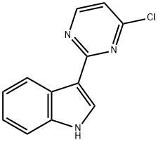 3-(4-클로로-피리미딘-2-일)-1H-인돌 구조식 이미지