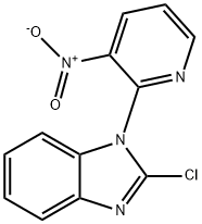 2-Chloro-1-(3-nitro-pyridin-2-yl)-1H-benzoiMidazole, 98+% C12H7ClN4O2, MW: 274.67 구조식 이미지