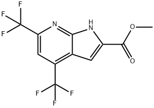 Methyl 4,6-bis(trifluoromethyl)-1H-pyrrolo[2,3-b]pyridine-2-carboxylate Structure