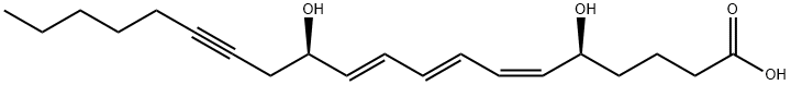 14,15-DEHYDRO LEUKOTRIENE B4 Structure