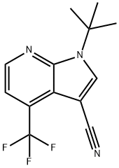 1H-Pyrrolo[2,3-b]pyridine-3-carbonitrile, 1-(1,1-diMethylethyl)-4-(trifluoroMethyl)- 구조식 이미지