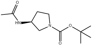 (S)-1-BOC-3-아세트아미도피롤리딘 구조식 이미지