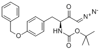 (S)-3-BOC-AMINO-1-DIAZO-3-(4'-BENZYLOXY)PHENYL-2-BUTANONE 구조식 이미지