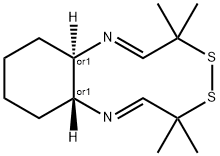 1,2,3,4,4a,12a-hexahydro-7,7,10,10-tetramethyl-7H,10H-8,9-dithia-5,12-diazabenzocyclodecene 구조식 이미지